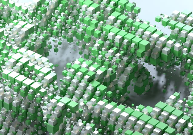 green image of computer chips
