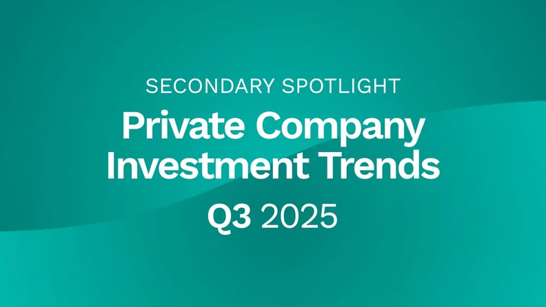 Secondary Spotlight: Private Company Investment Trends, Q3 2025