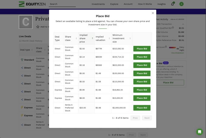 Uplevel Your Private Market Investing: Introducing EquityZen Bids