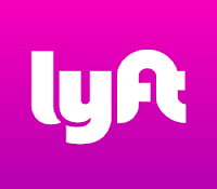Lyft logo with fuschia background