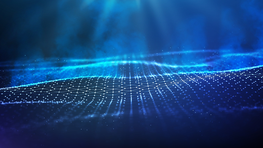 blue image of data traveling