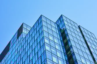 City building blue sky